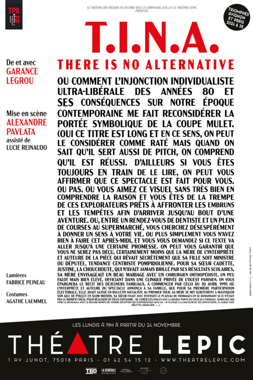 TINA au theatre Lepic